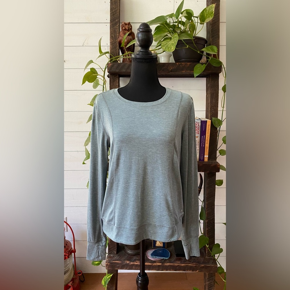 Layers: Green Brushed Long Sleeve Activewear Shirt